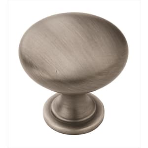 Allison Value 1-1/4 in (32 mm) Diameter Antique Silver Round Cabinet Knob