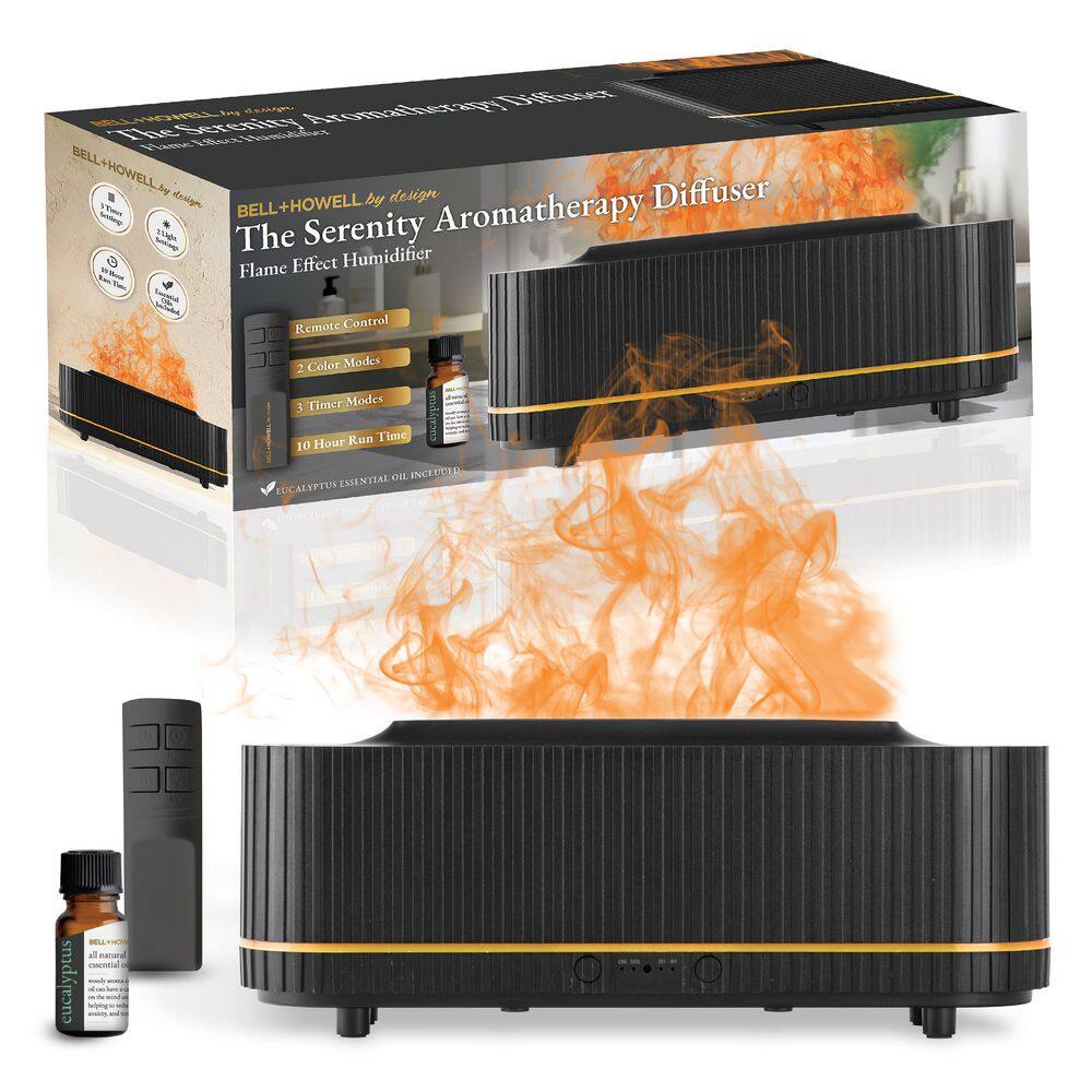 Bell + Howell The Serenity 0.1Gal (200ml) Aromatherapy Diffuser Flame ...