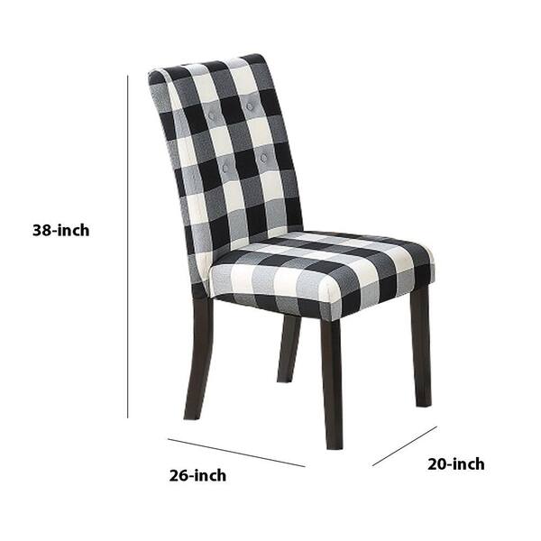 dining chairs check fabric