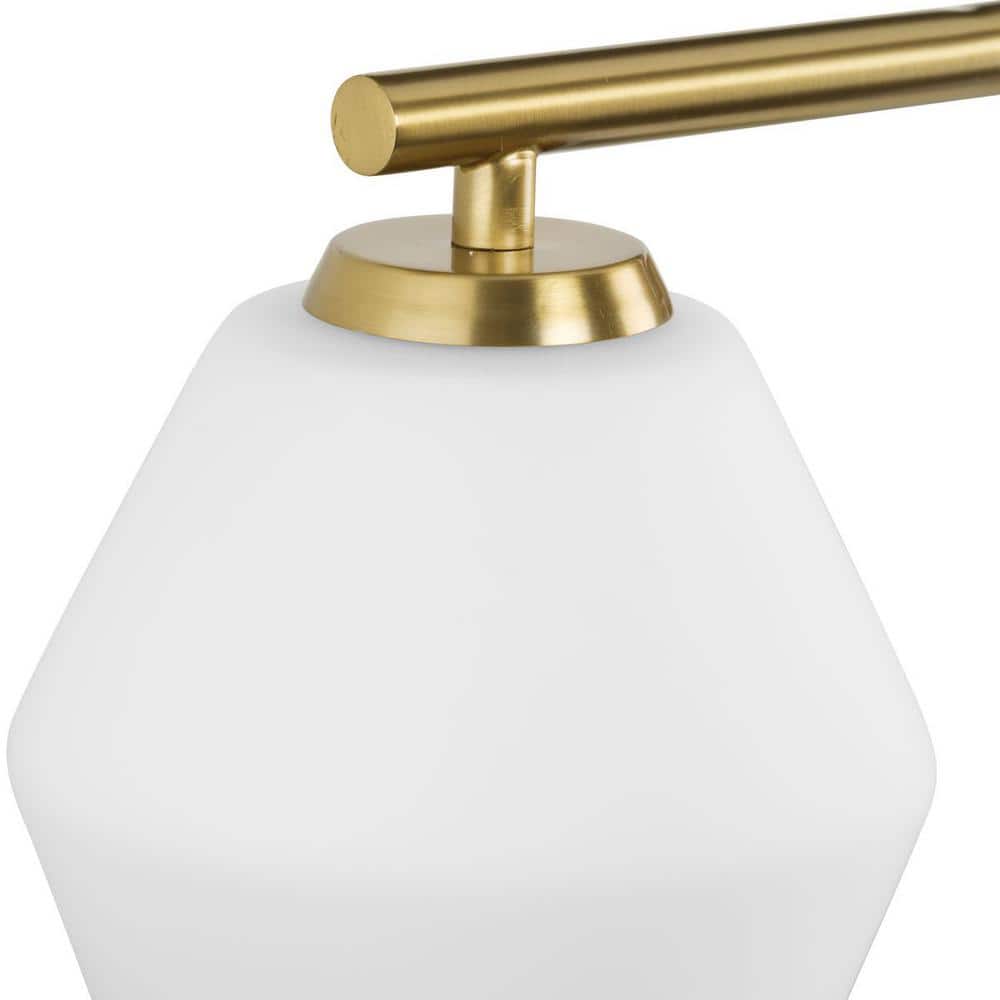 Copeland Brushed Gold 4-Light Vanity with Opal Glass Shades