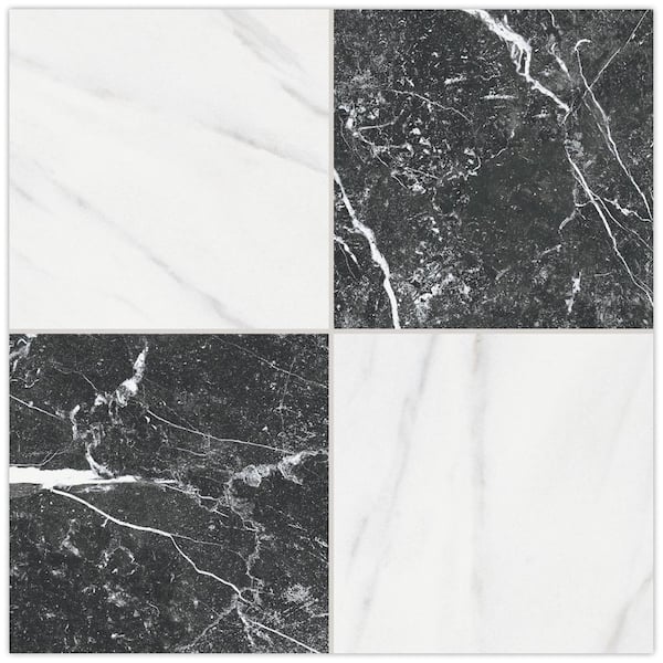 Merola Tile Merzoni Checker Ruzzini 13 in. x 13 in. Porcelain