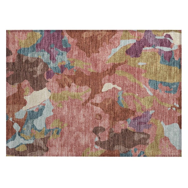 Chantille Machine Washable Indoor/Outdoor Abstract ACN2161 Pink 1 ft. 8 in. x 2 ft. 6 in. Accent Rug