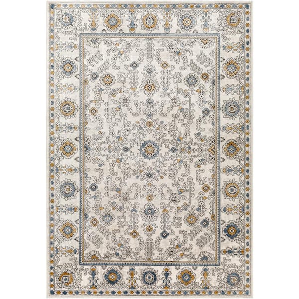 Artistic Weavers Marvel Blue/Mustard Medallion 7 ft. x 9 ft. Indoor Area Rug