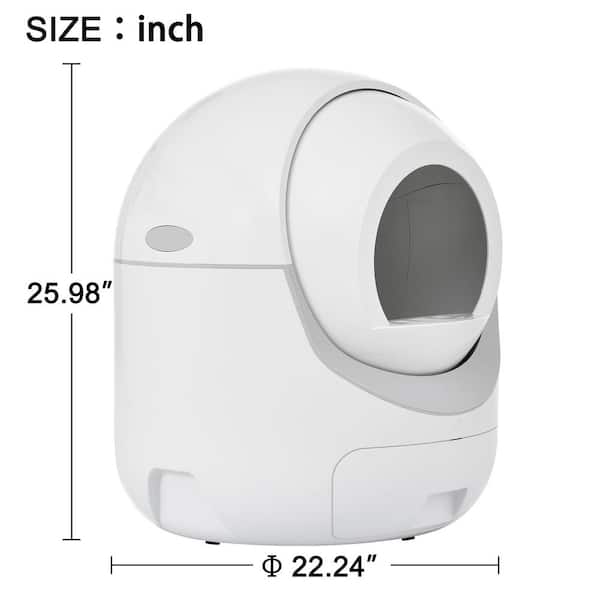 Self Cleaning Cat Litter Box,Anti-Pinch Design Automatic Cat Litter Box,Extra Large For Multiple Cats,Removable Easy Clean Auto Litter