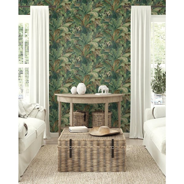 Nassau Jungle Tropical Palm Vinyl Peel and Stick Wallpaper Roll (Covers 30.75 sq. ft.)