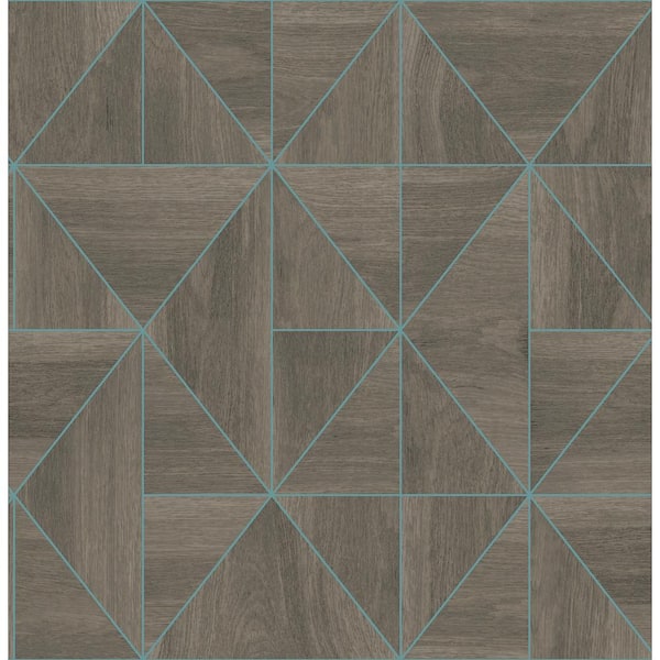 Decorline Cheverny Brown Wood Tile Brown Paper Strippable Roll (Covers 56.4 sq. ft.)