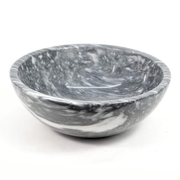 Onyx Marble Designs Round Marble Stone Vessel Sink in Light Grey-SNK-RD