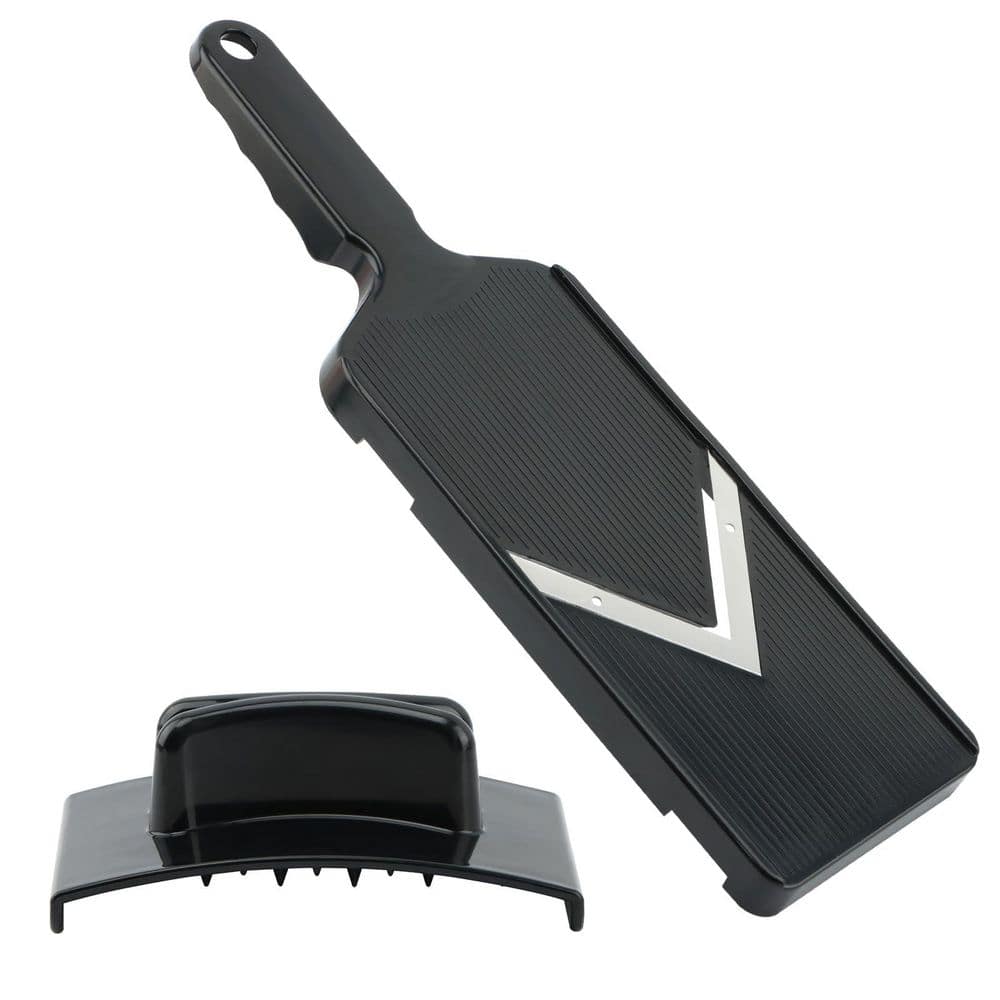 Black Stainless Steel V-Blade Mandoline Slicer with Hand Holder and Pusher for Vegetables price history on PriceWatchPro