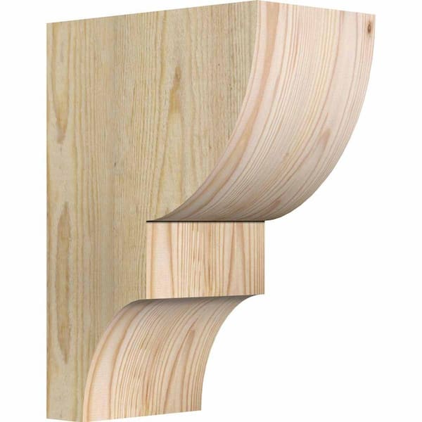Ekena Millwork 6 in. x 10 in. x 14 in. Douglas Fir Ridgewood Rough Sawn Corbel