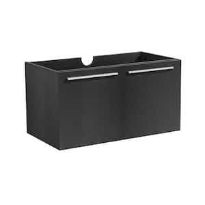 Vista 30 in. Modern Wall Hung Bath Vanity Cabinet Only in Black