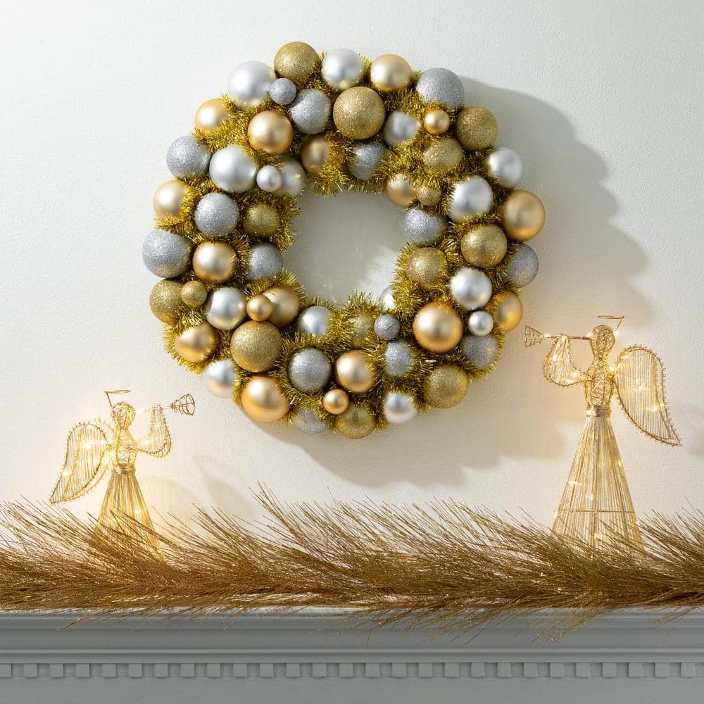 72" Gold Metallic Artificial Pine Christmas Garland