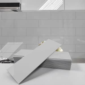 Bex Metro 4 in. x 12 in. SPC Glossy SPC Peel And Stick Backsplash Tile (33 sq. ft. / Single)