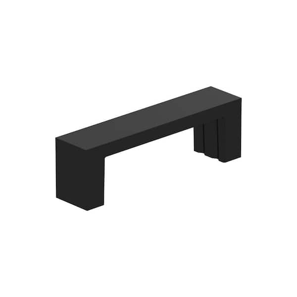 Augment 3 in. (76mm) Center-to-Center Modern Matte Black Bar Cabinet Pull