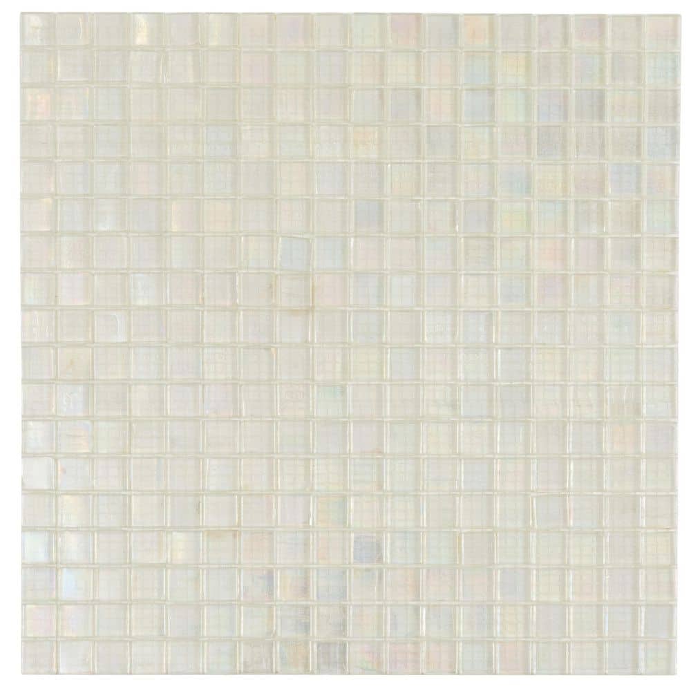 Skosh Glossy Rainbow White 11.6 in. x 11.6 in. Glass Mosaic Wall and Floor Tile (18.69 sq. ft./case) (20-pack) price history on PriceWatchPro