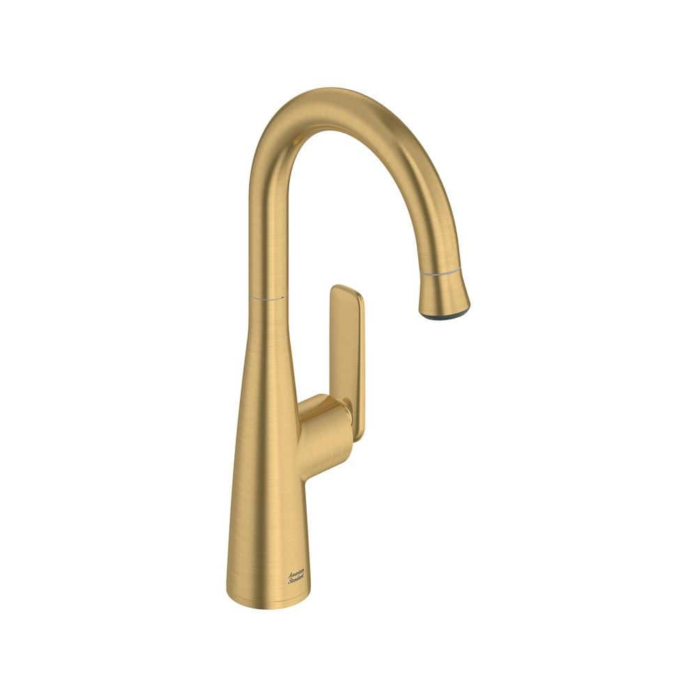 Aspirations Single Handle Pull-Down Bar Faucet in Brushed Cool Sunrise price history on PriceWatchPro