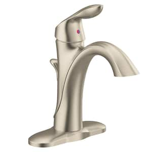 Eva Single-Handle Single Hole High-Arc Bathroom Faucet in Brushed Nickel