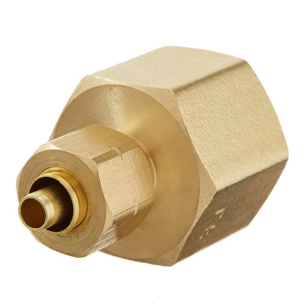 Everbilt 1/4 in. OD Compression x 1/2 in. FIP Brass Adapter Fitting