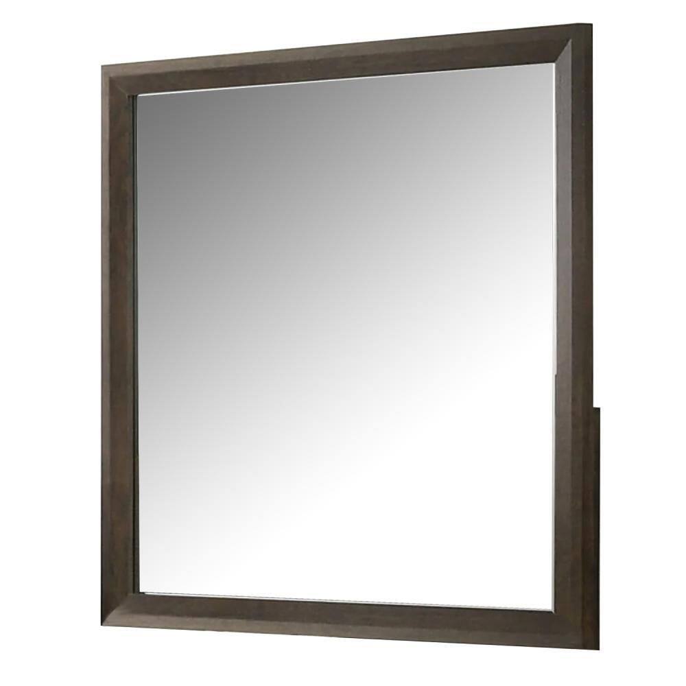 Fel Brown 3 in. W x 45 in. H Modern and Contemporary Rectangle Wood Framed Mirror