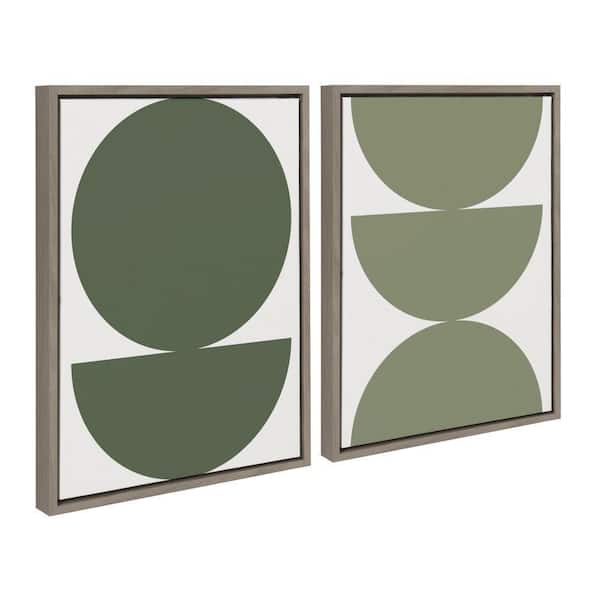 Kate and Laurel Sylvie Earthy Boho Geometric by The Creative Bunch Studio 2 Piece Framed Art Print 18 in. x 24 in.
