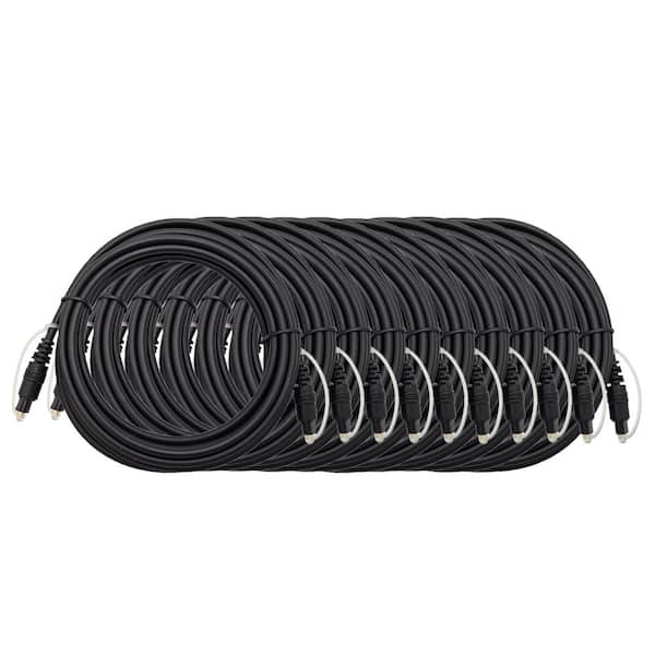 3 Feet TOSLINK Digital Optical Audio Molded Cable Black 10-Pack