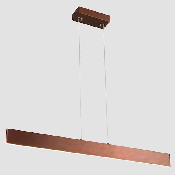 TYCOLIT 20-Watt Integrated LED Aluminum Brown Chandelier with Shades