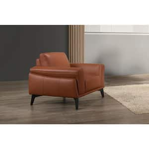 New Classic Furniture Como Terracotta Top Grain Leather Arm Chair