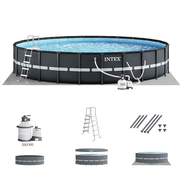 Intex 18 ft. x 52 in. Ultra XTR Frame Round Above Ground Swimming Pool Set with Pump
