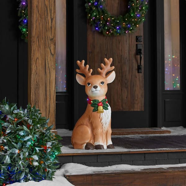 2.5 ft Hand-Painted LED Deer