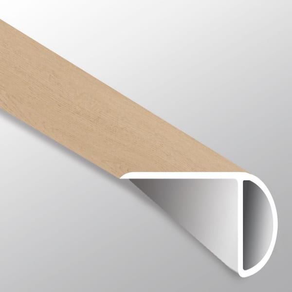 A&A Surfaces Bisque Pointe 1 in. T x 2.23 in. W x 94 in. L Luxury Vinyl Overlapping Stair Nose Molding