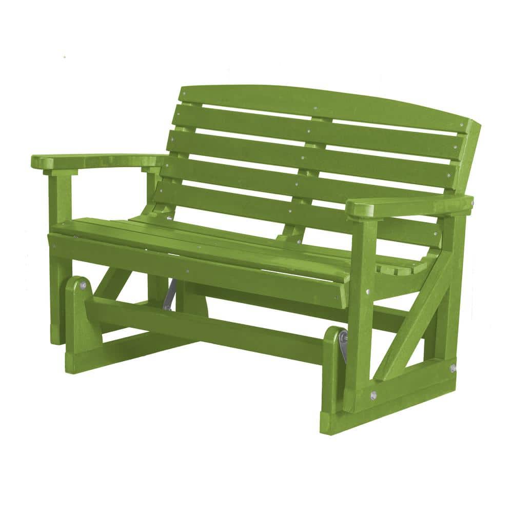 WILDRIDGE Classic 2Person Lime Green Plastic Outdoor Glider LCC209TLG The Home Depot
