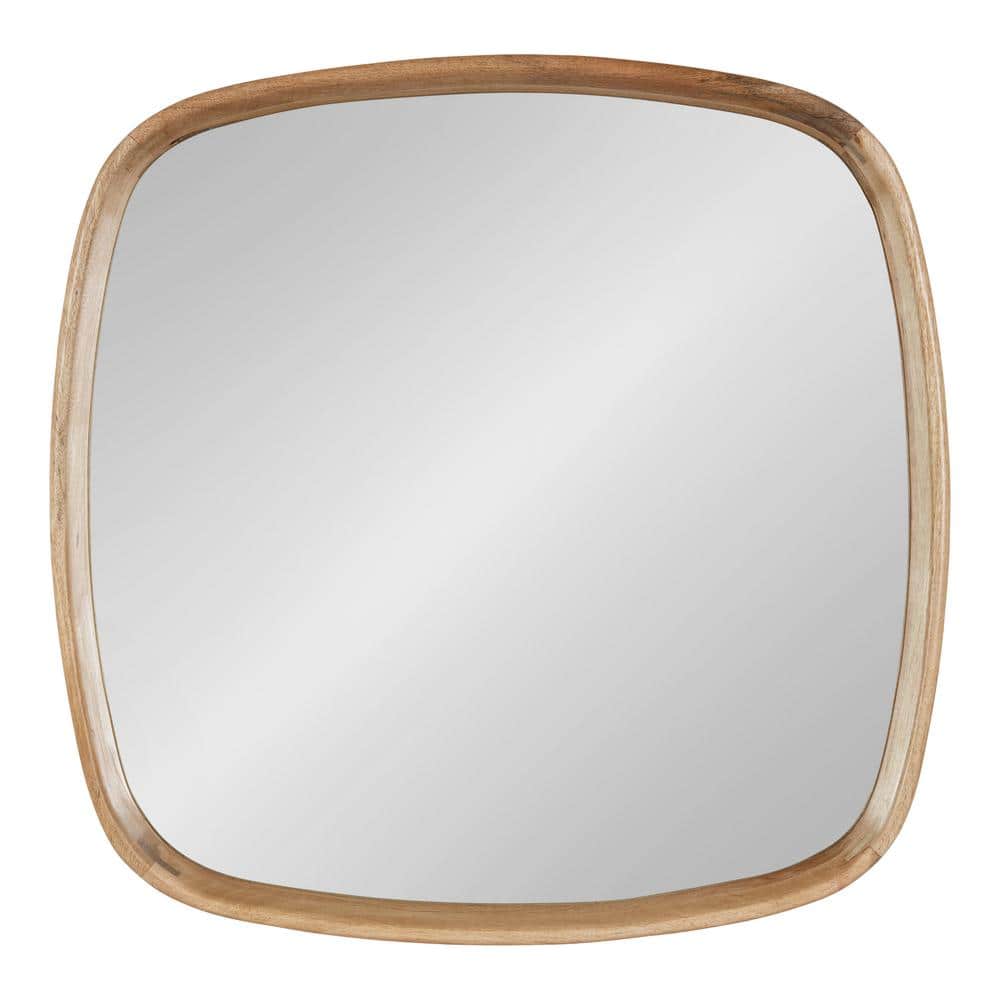 Natural Mango Wood Square Wall Mirror, 26 x 26