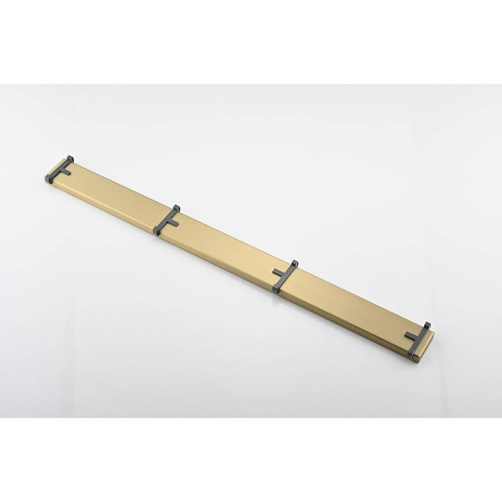 28-Inch Brushed Gold Stainless Steel Linear Shower Drain