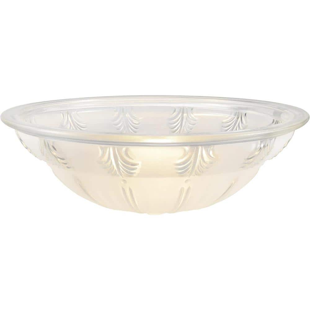 Clear Glass Bowl Chandelier Shade with Etched Design
