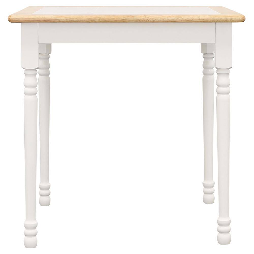 Carlene 29'' Natural Brown and White Tile-Top Dining Table