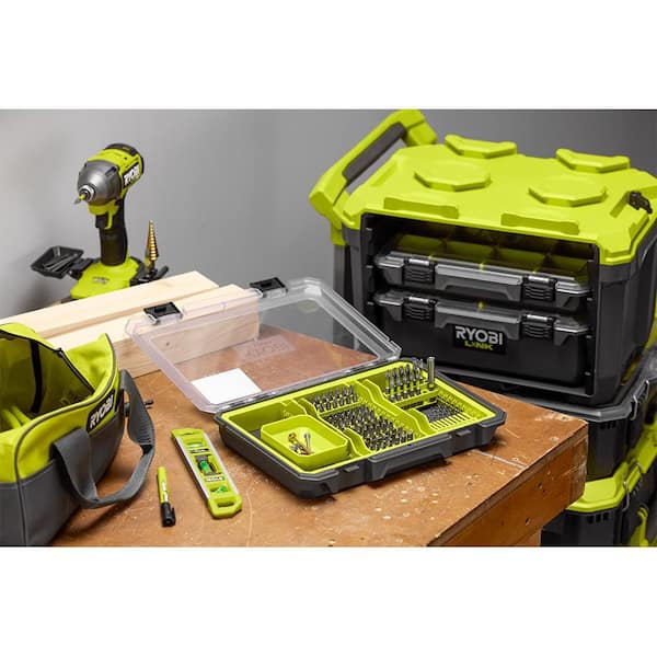 RYOBI Drill & Drive Set (101-Piece) with Mag Tray, Tool Inserts