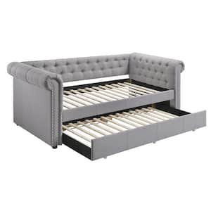 Justice Smoke Gray Twin Fabric Daybed & Trundle