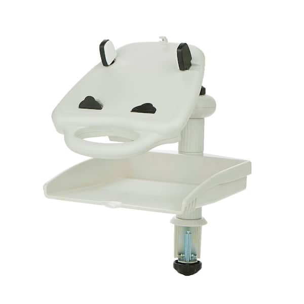 Mind Reader Ergo-Comfort Adjustable Telephone Tray Stand Organizer, White