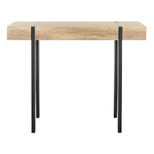 Alyssa 40 in. Brown/Black Standard Rectangle Wood Console Table