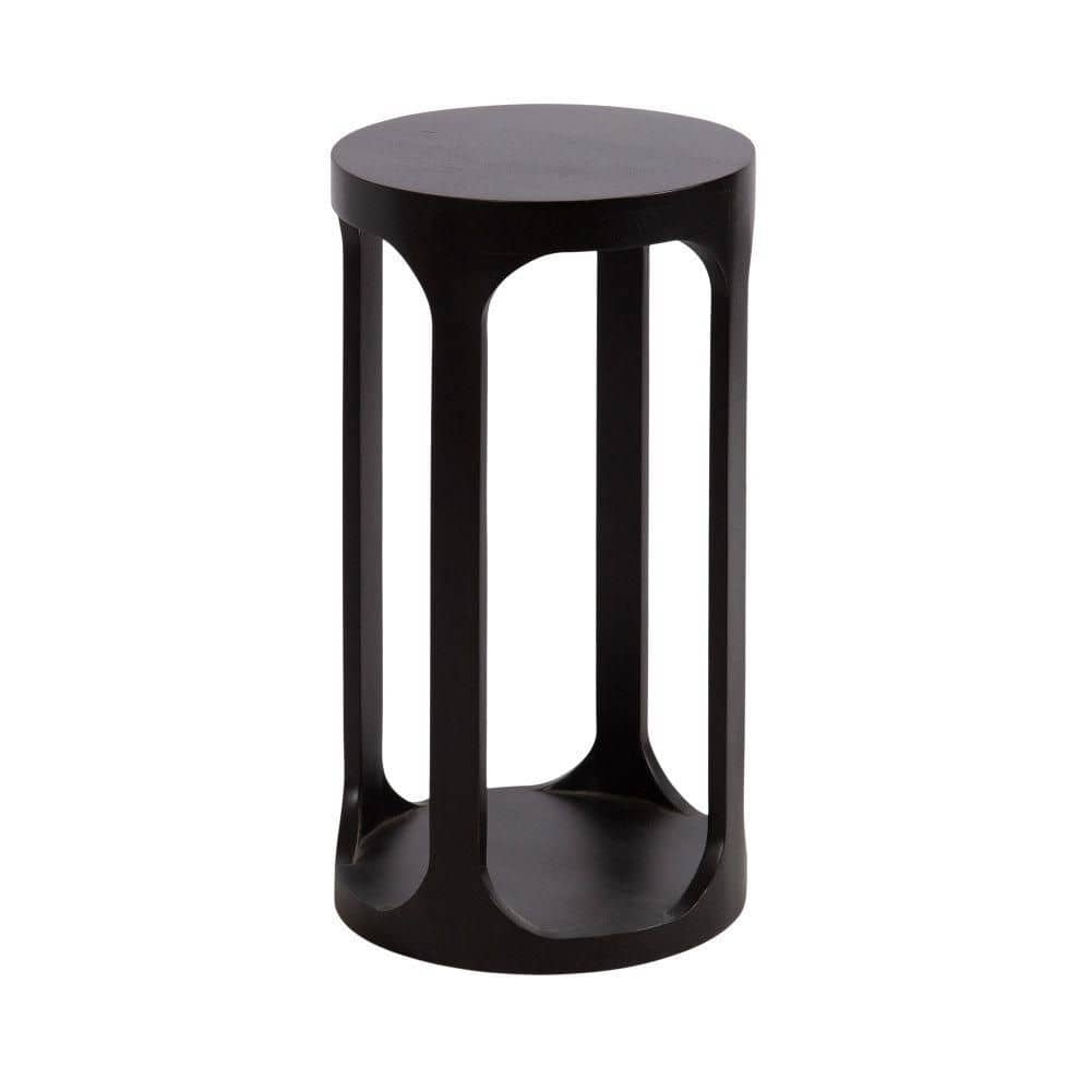 山のU asa of life table (天板) mat black Lora Side Table, Black Iron - Noir Trading Inc.