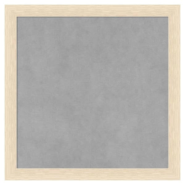 Amanti Art Woodgrain Stripe Blonde 18 in. x 18 in Framed Magnetic Board