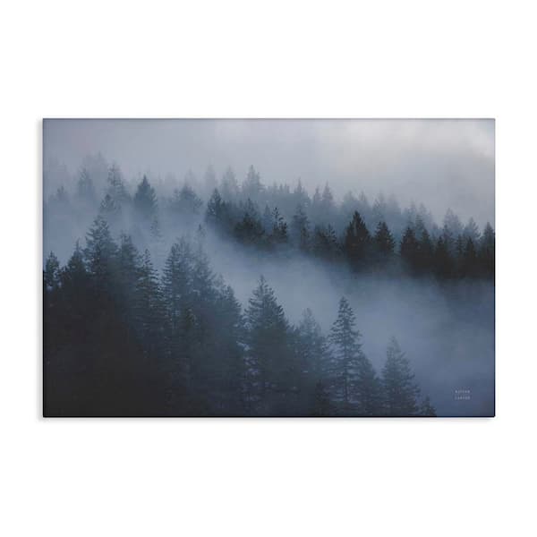 Fog Filled Trees Landscape by Nathan Larson Unframed Nature Graphic Art Print 30 in. x 45 in.