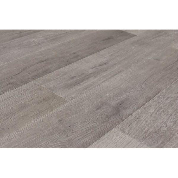 Meraki Tranquil Grey 1 in. T x 4.5 in. W x 94.5 in. L Vinyl Flush Stair Nose Molding