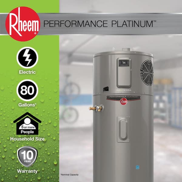 Performance Platinum 80 Gal. Smart High Efficiency Hybrid Heat Pump Water Heater with 10-Year Warranty