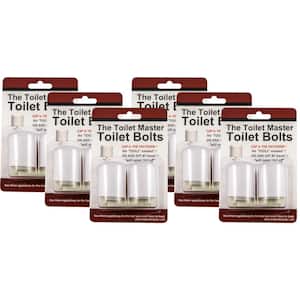Tool-free Toilet Bolt and Cap System (6-Pack)