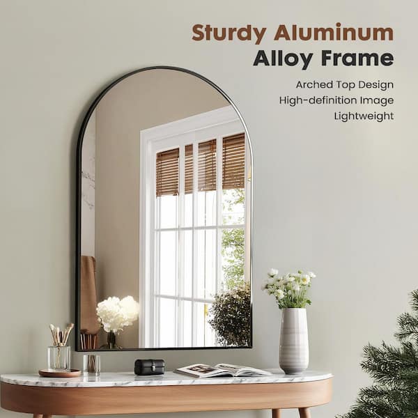 Relyblo 24 in. W x 36 in. H Arched Framed Wall Bathroom Vanity