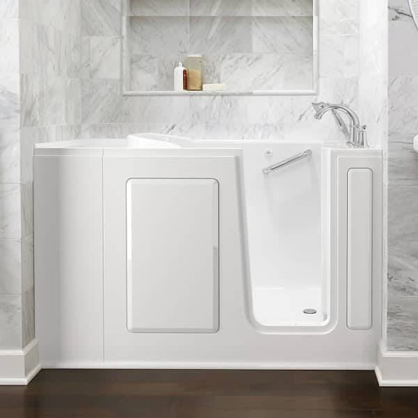 Exclusive Series 48 in. x 28 in. Right Hand Walk-In Soaking Bathtub with Quick Drain in White