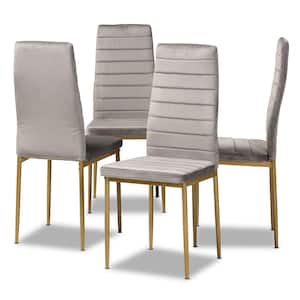 Armand Grey and Gold Dining Chair (Set of 4)