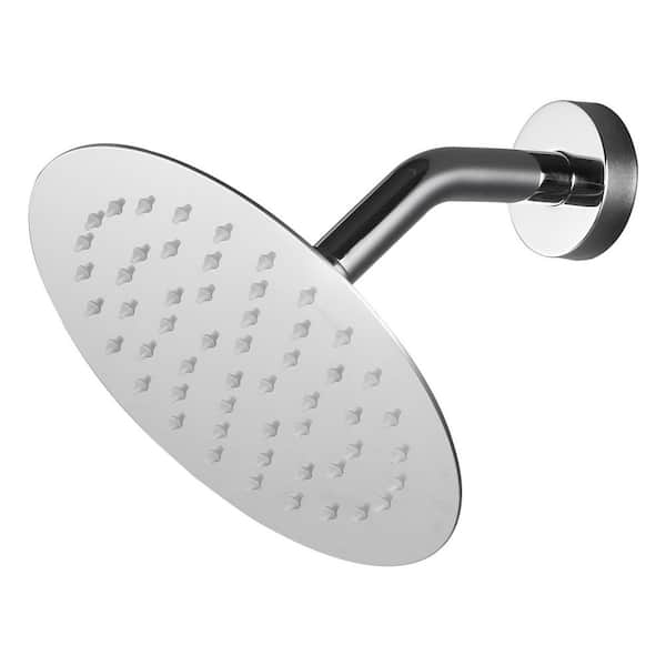 1-Spray Patterns with 1.75 GPM 8 in. Wall Mount Rain Fixed Shower Head in Polished Chrome