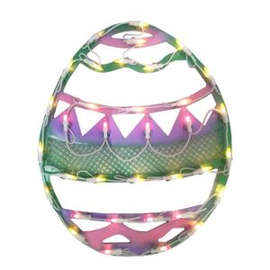 15.75 in. 35-LED Multi-Color Lighted Pastel Colored Easter Egg Spring Window Silhouette Decoration