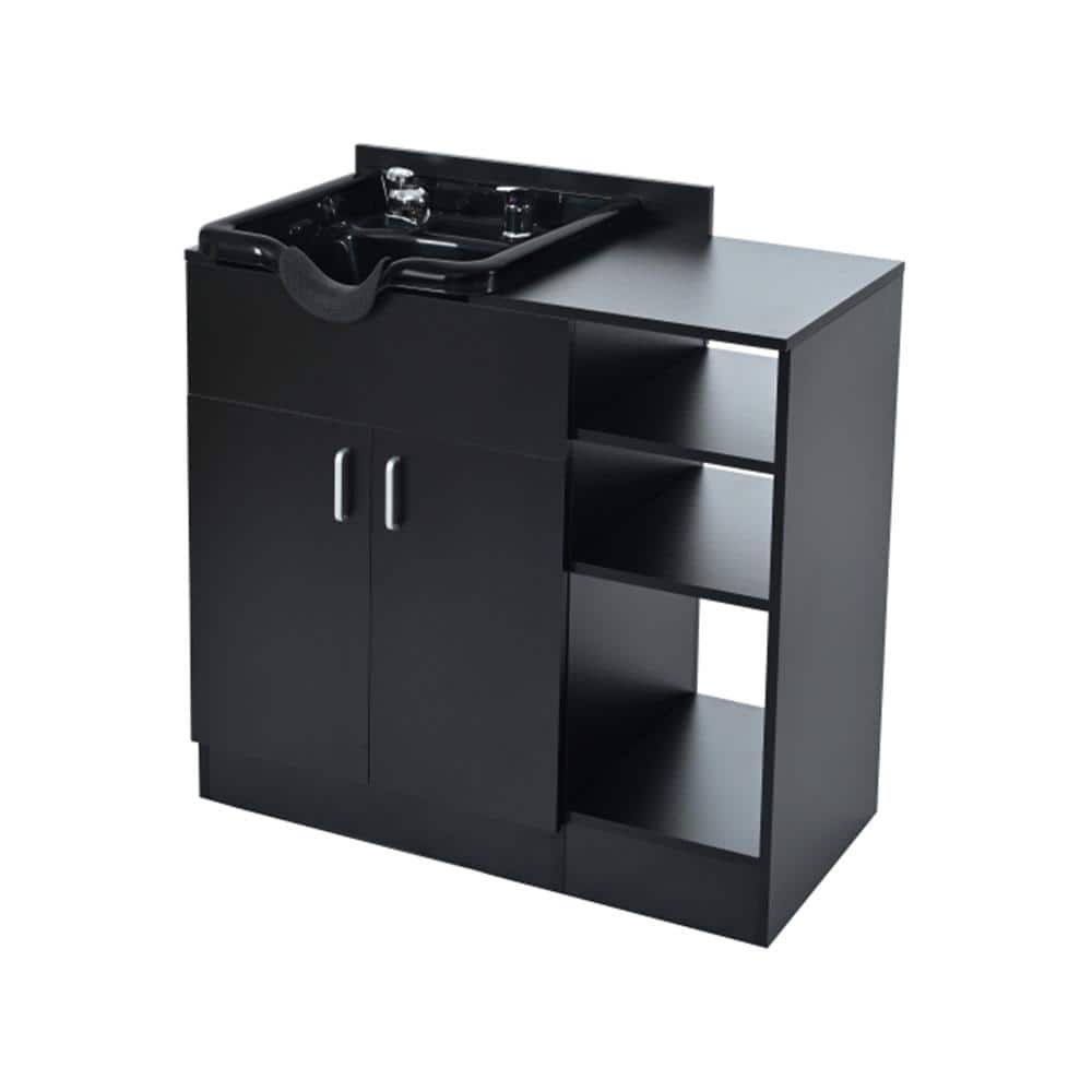 18.70 in. W x 35.40 in. D x 35.80 in. H Single Sink Freestanding Bath Vanit